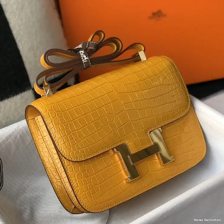 Hardware Yellow Hermes In Leather Gold Constance Bag Alligator 0503